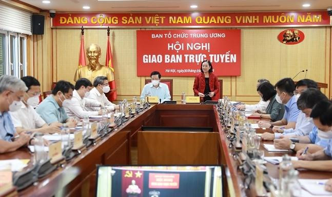 Ban Tổ chức T.Ư tổ chức Hội nghị giao ban trực tuyến (ảnh xaydungdang)
