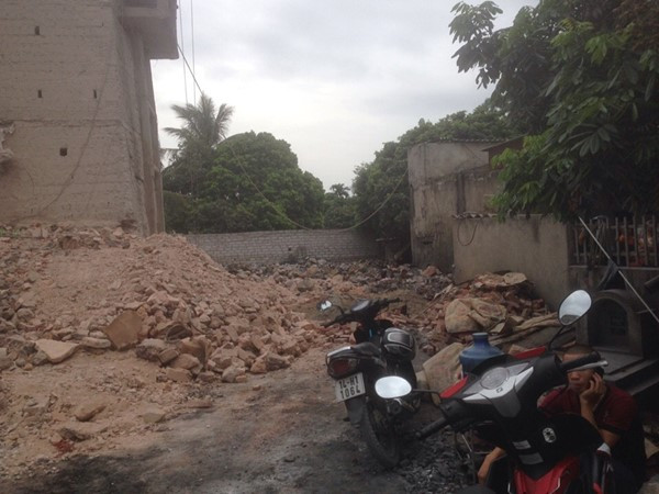 Khu vực lò vôi bị sập. Ảnh: CTV