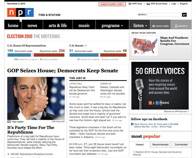 NPR đã đóng phần bình luận của độc giả dưới các bài viết đăng trên trang web chính thức. (Nguồn: NPR)