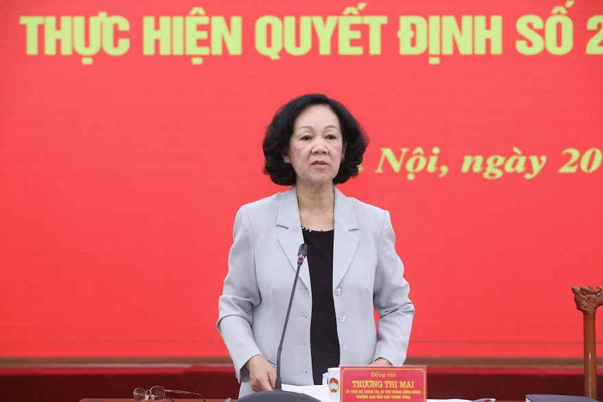 Bà Trương Thị Mai, Trưởng Ban Dân vận Trung ương