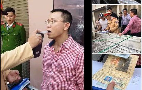 Clip: Người đàn ông say rượu và màn thổi nồng độ cồn khó đỡ