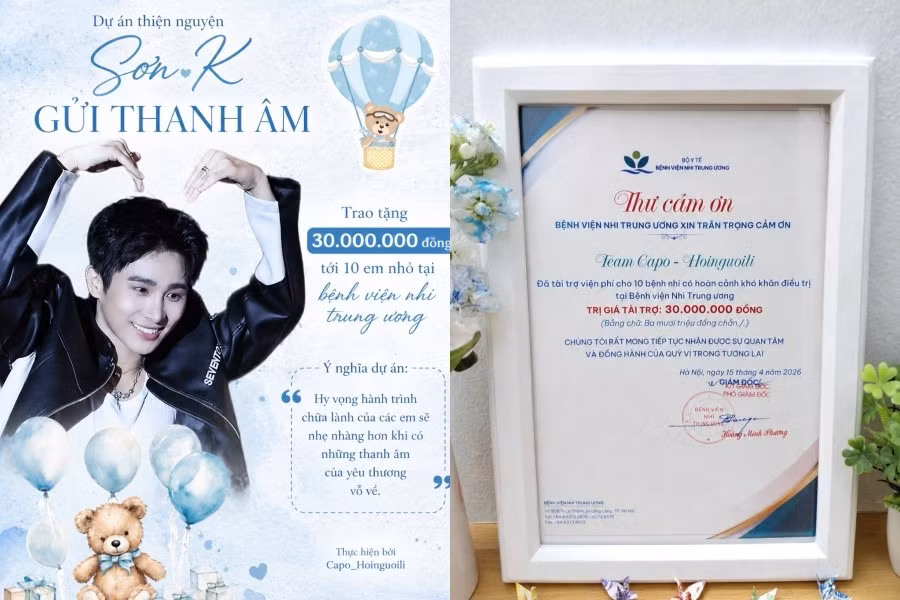 Fan Sơn.K hỗ trợ viện phí cho các em nhỏ: Khi yêu thương không chỉ hướng về thần tượng