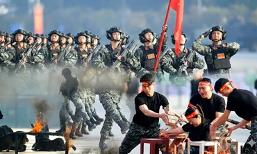 Toàn cảnh lễ xuất quân đảm bảo an ninh, trật tự Đại hội Đảng XIV