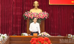 Đoàn Kiểm tra, giám sát của Bộ Chính trị làm việc với Ban Thường vụ Tỉnh ủy Vĩnh Long