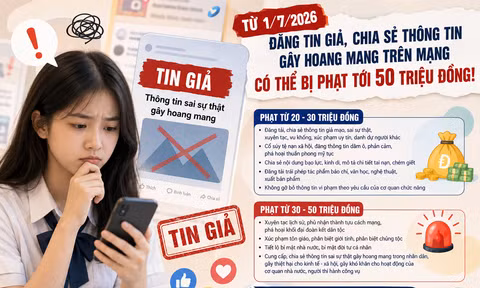 Từ 1/7, đăng tin giả gây hoang mang trên mạng xã hội có thể bị phạt tới 50 triệu đồng
