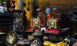 Không gian Tết trong gia đình khá giả Bắc Bộ xưa