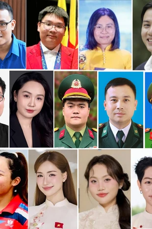 19 đề cử Giải thưởng Gương mặt trẻ Việt Nam tiêu biểu năm 2025: Lê Kiến Thành, Trần Minh Hoàng, Nguyễn Lương Thái Duy, Lệ Hằng, Phạm Anh Tuấn, Nguyễn Phạm Nhất Thiên Minh, Nguyễn Chí Đông, Phạm Chí Nhu, Lê Thị Hồng, Đoàn Văn Chí, Nguyễn Văn Thành, Nguyễn Hữu Dũng, Quốc Khánh, Đình Bắc, Nguyễn Hương, Nguyễn Thị Hòa (Hòa Minzy), Phương Mỹ Chi, Nguyễn Đức Phúc, Mùa A Thi (lần lượt từ trái qua phải, từ trên xuống dưới).