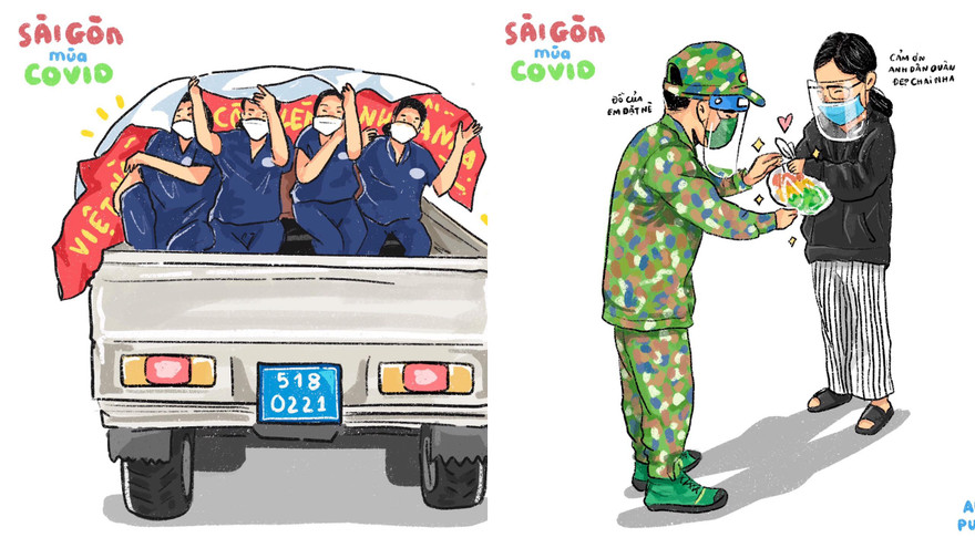 Chàng trai tái hiện “Sài Gòn mùa COVID” qua những nét vẽ sống động