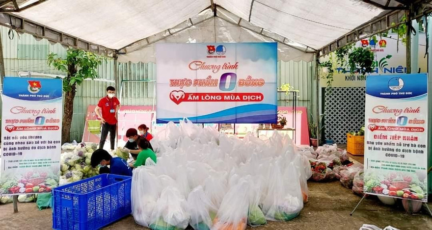 Lan tỏa mô hình “Thực phẩm 0 đồng - Ấm lòng mùa dịch” 