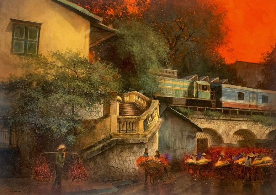 Xao xuyến với bộ tranh về Hà Nội của chàng họa sĩ trẻ Sài Gòn