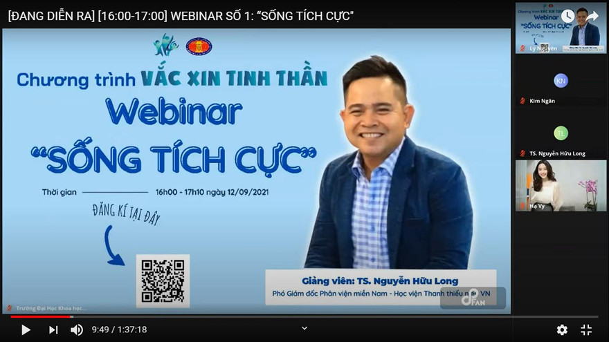 Webinar “Sống tích cực”: Thông điệp chữa lành trong mùa dịch