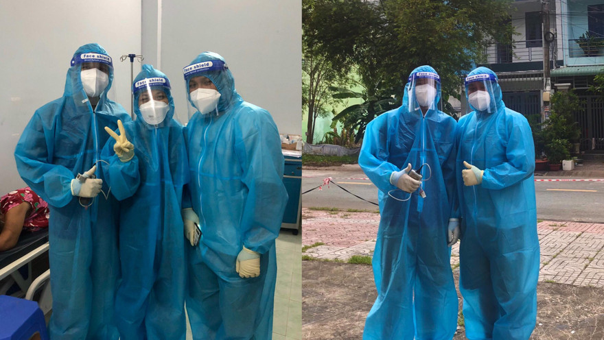 Vừa khỏi bệnh, hai anh em quay lại chăm sóc bệnh nhân F0 