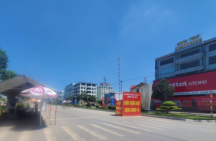 Chốt kiểm soát dịch tại TP Bắc Giang