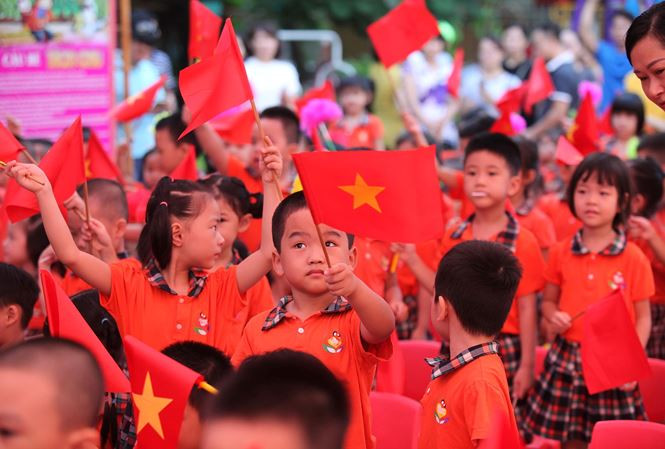 Học sinh mầm non khai giảng năm học mới (ảnh chỉ mang tính minh hoạ)