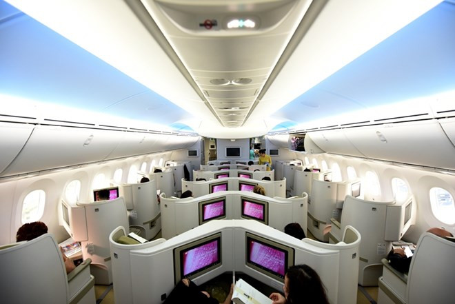 Khoang thương gia trên máy bay của Vietnam Airlines