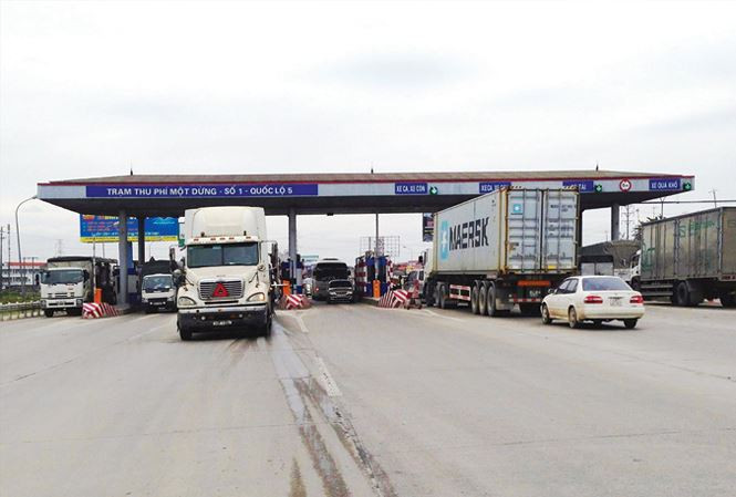 Hình ảnh tram thu phí trên QL 5