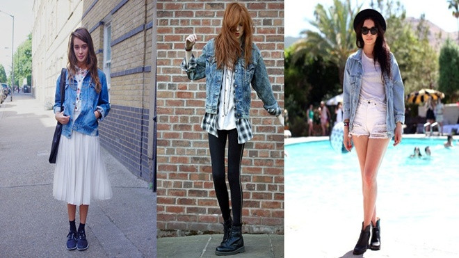 Trẻ trung cùng áo khoác denim