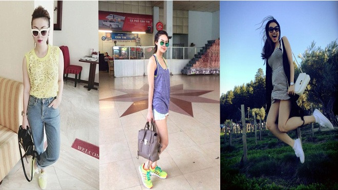 Sao Việt năng động với giày thể thao