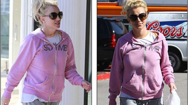 Britney Spears lôi thôi ra phố