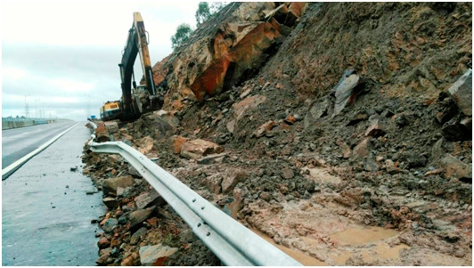 Một điểm bị sụt trượt nghiêm trọng