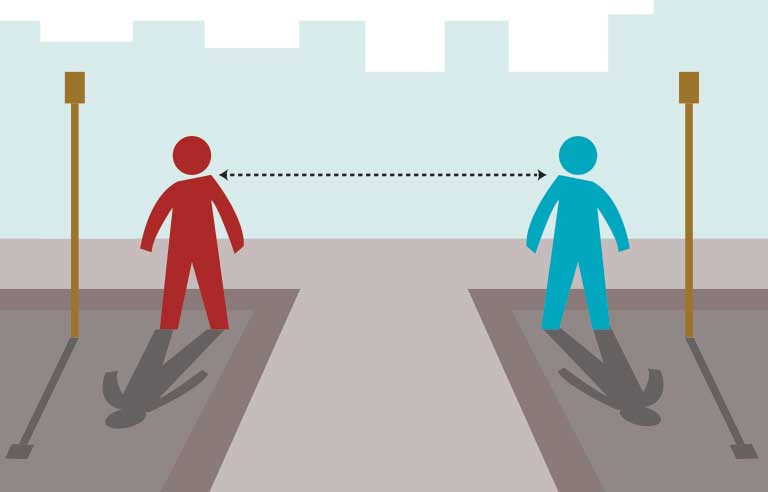 Ở bên cạnh nhau không có nghĩa là đứng sát vào nhau