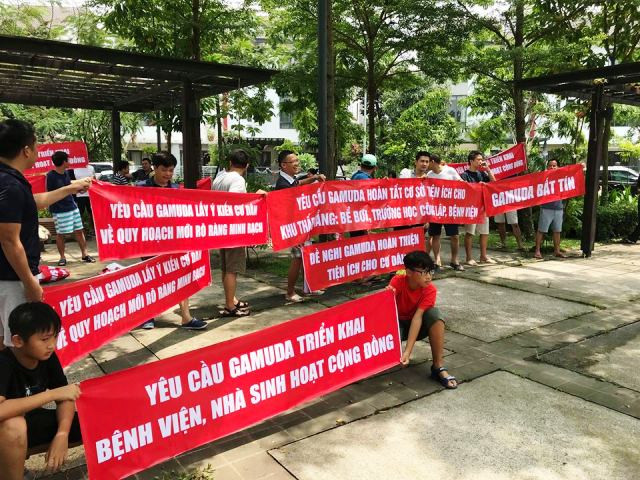 Cư dân tập trung phản đối chủ đầu tư thay đổi quy hoạch