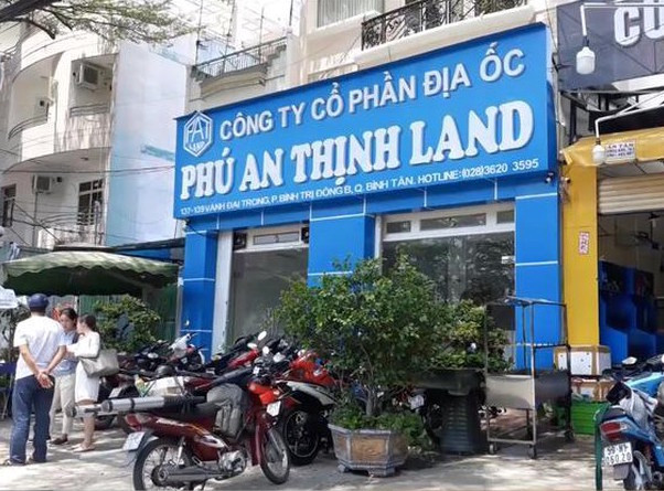 Trụ sở Công ty CP Địa ốc Phú An Thịnh Land, nơi ông Khâm làm Tổng giám đốc. Ảnh: PL.