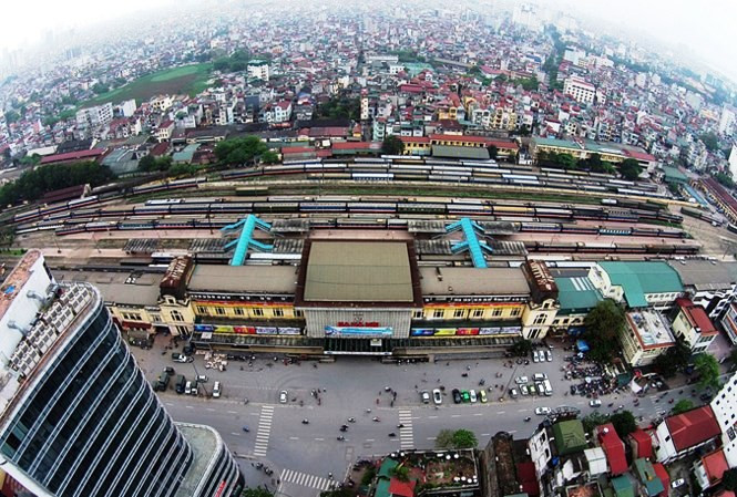 Ga Hà Nội nhìn từ trên cao