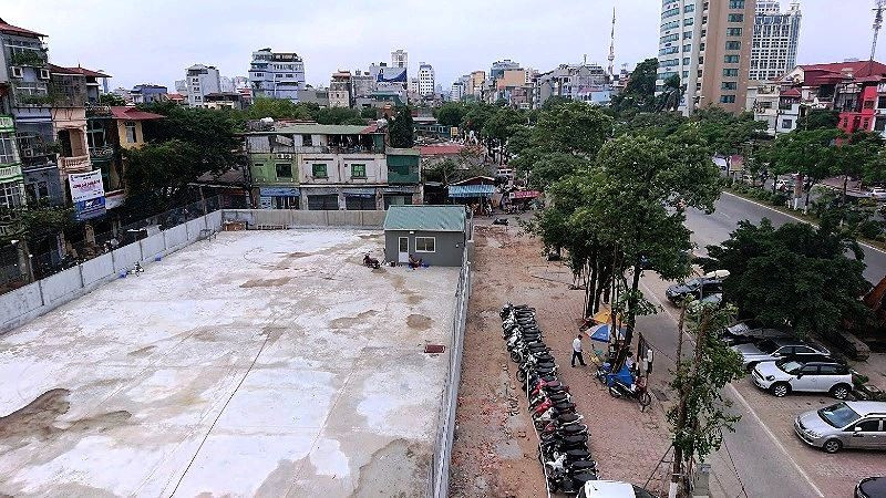 Khu đất của dự án khách sạn Indochine Ha Noi nhìn từ trên cao.