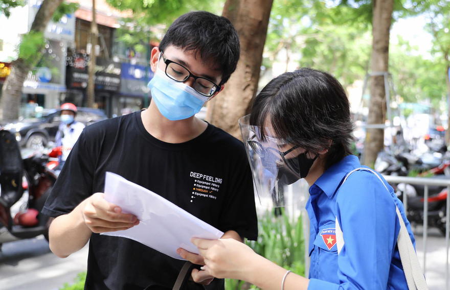 Thí sinh dự thi tốt nghiệp THPT năm 2021 tại Hà Nội.