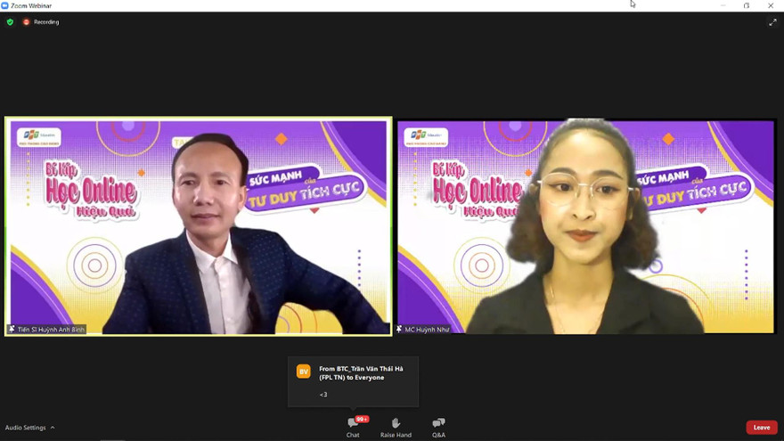 TS Huỳnh Anh Bình và ThS Cao Thị Thùy Trang chia sẻ bí quyết giúp sinh viên học tập hiệu quả trong mùa dịch.