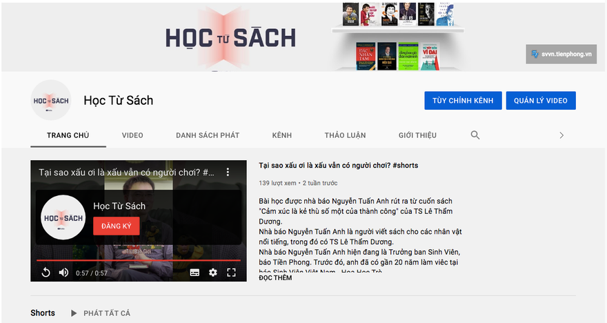 Kênh youtube các bạn học sinh, sinh viên nên theo dõi