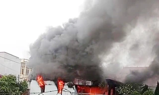 Hiện trường vụ cháy.