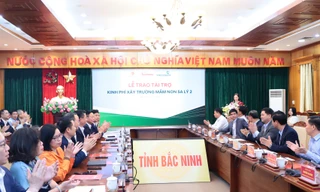 Toàn cảnh Vietcombank trao 10 tỷ đồng xây trường vùng cao Bắc Ninh