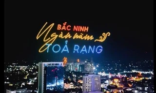 Mãn nhãn trình diễn drone trên bầu trời Bắc Ninh 