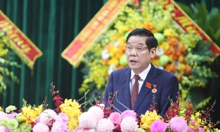 , Bí thư Tỉnh ủy Bắc Ninh Nguyễn Văn Gấu phát biểu tại đại hội. Ảnh: Nguyễn Thắng