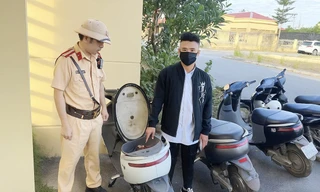 Cảnh sát giao thông tỉnh Bắc Ninh xử lý trường hợp vi phạm.