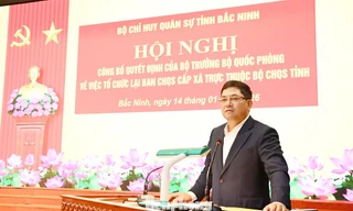 Bí thư Tỉnh ủy Bắc Ninh Nguyễn Hồng Thái phát biểu tại hội nghị.