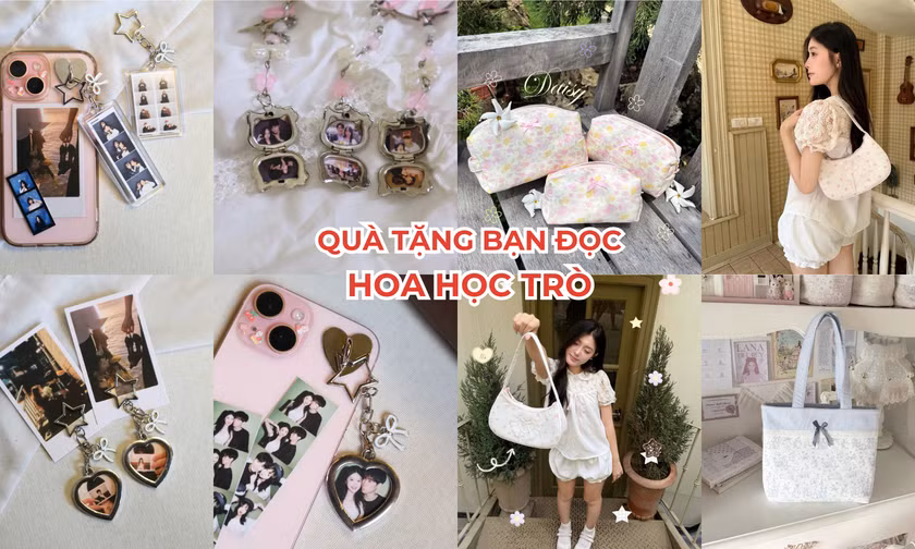 Quà tặng bạn đọc: Móc khóa photobooth và hộp bút hoa nhí ngọt ngào
