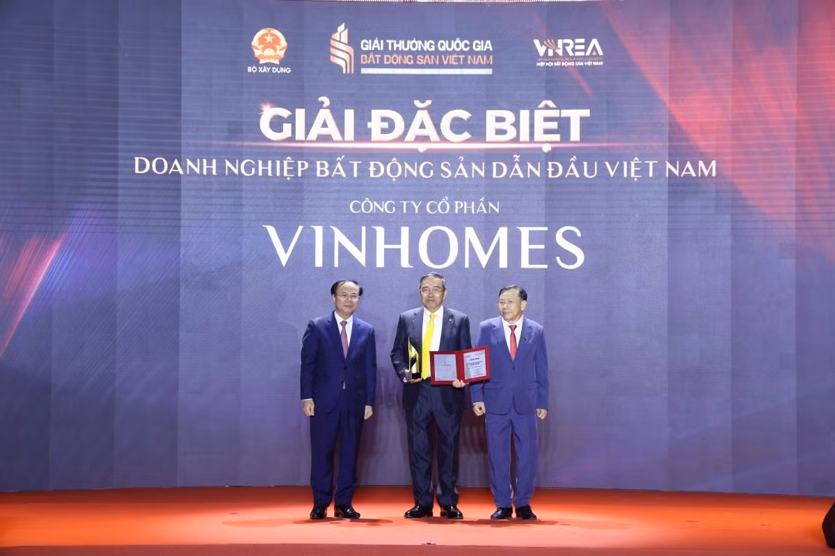Vinhomes nhận 'siêu giải thưởng' – dẫn đầu thị trường bất động sản Việt Nam
