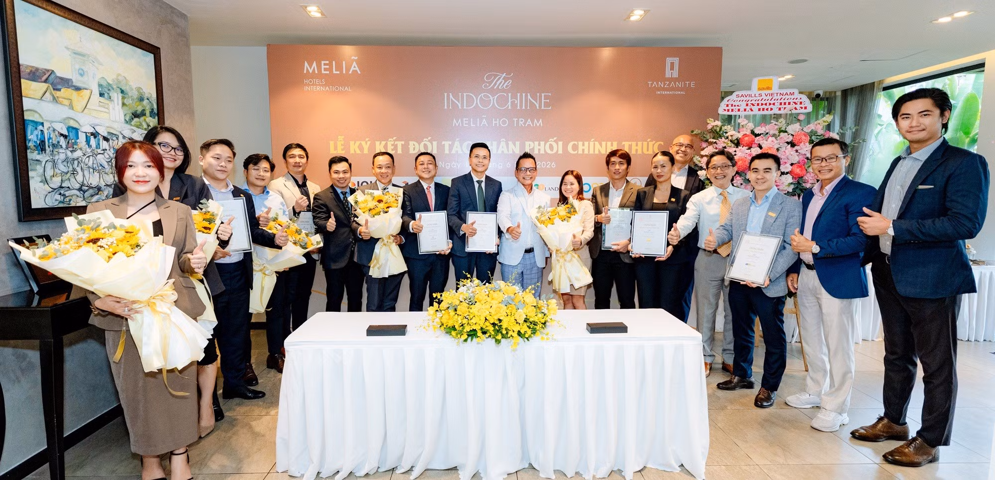 Lễ ký kết đại lý phân phối chiến lược The Indochine At Meliá Hồ Tràm