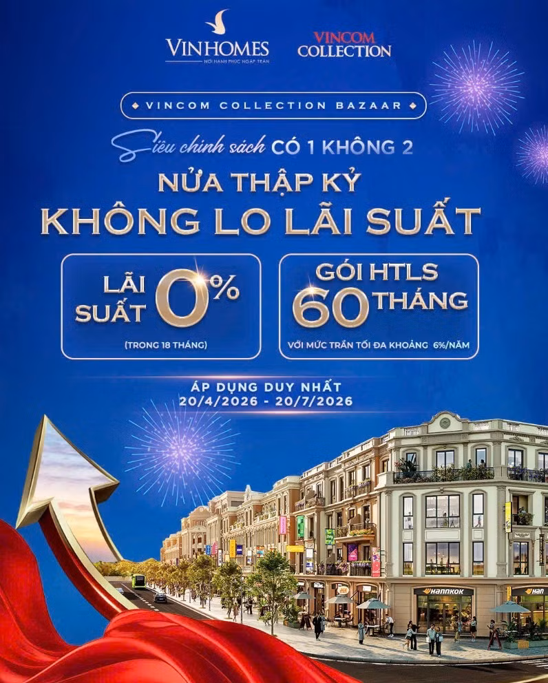 Nửa thập kỷ không lo lãi suất, Vincom Collection Bazaar tái định nghĩa bài toán đầu tư BĐS thương mại