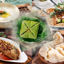 Tết này, đến Huế gói bánh chưng, ăn canh bánh gạo "tài lộc" ở Hàn