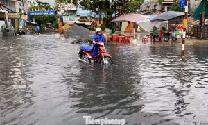 Mưa lớn, nhiều tuyến đường ở TPHCM ngập sâu, xe chết máy hàng loạt
