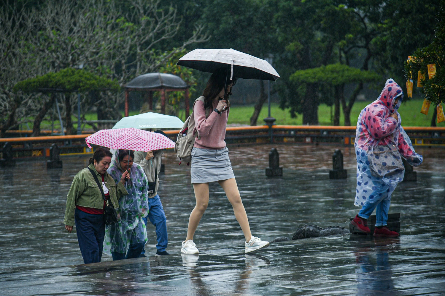 Dù thời tiết có mưa, nhưng nhiều người vẫn đến Đại nội Huế tham quan, hái lộc đầu năm. Dù thời tiết có mưa, nhưng nhiều người vẫn đến Đại nội Huế tham quan, hái lộc đầu năm.