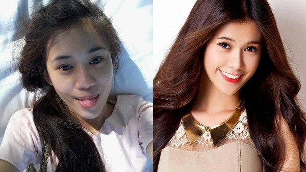 Hà Min là mẫu teen nổi tiếng trong giới trẻ Hà Thành. Cô may mắn sở hữu chiều cao vượt trội nhưng với gương mặt mộc, Hà Min lại để lộ nhiều khuyết điểm: da sần sùi, mắt thiếu sức sống... Hình ảnh cho thấy sức mạnh của make up đã biến một cô gái bình thường trở nên xinh đẹp vượt trội