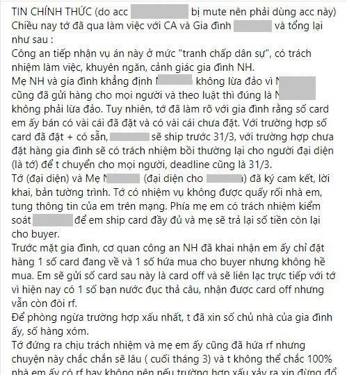 Biến mới vụ fan K-Pop 2K9 nghi lừa đảo hơn 340 triệu: Gia đình đang hoàn trả cho nạn nhân