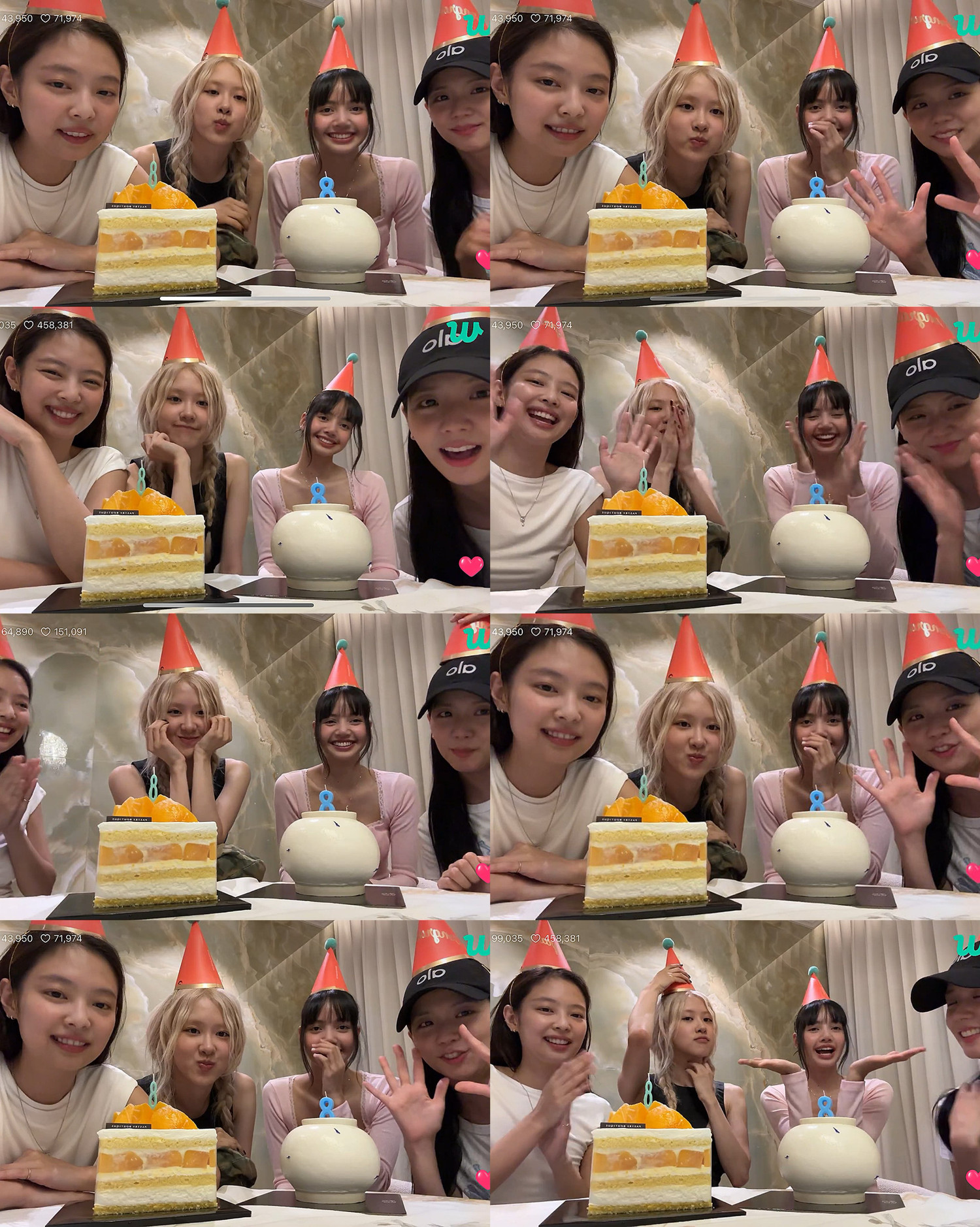 Rosé thổi nến bay luôn cả mũ đang là chiếc meme được nhiều BLINK lưu vội.