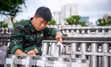 Trận địa pháo hoa mừng 50 năm thành phố Sài Gòn - Gia Định mang tên Bác