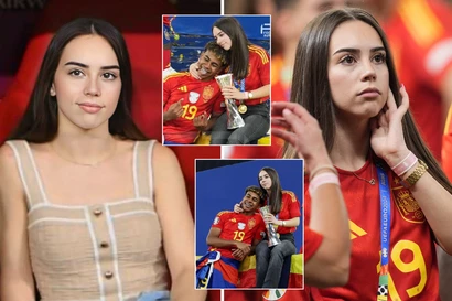 Thần đồng Tây Ban Nha gây sốt khi cùng bạn gái ăn mừng chức vô địch EURO